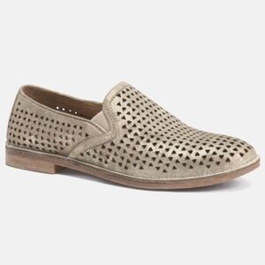 Trask Ali Perf Slip On Loafer Metallic Taupe Women's 8